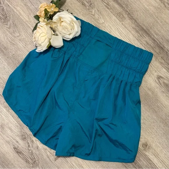 Free People Movement The Way Home Teal Windbreaker Retro 1980's Style Shorts - S - Picture 4 of 5